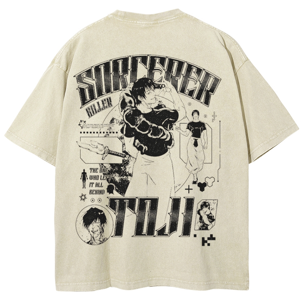 Demon Slayer: Kimetsu no Yaiba Unisex Fit Washed T-Shirt 2502003526