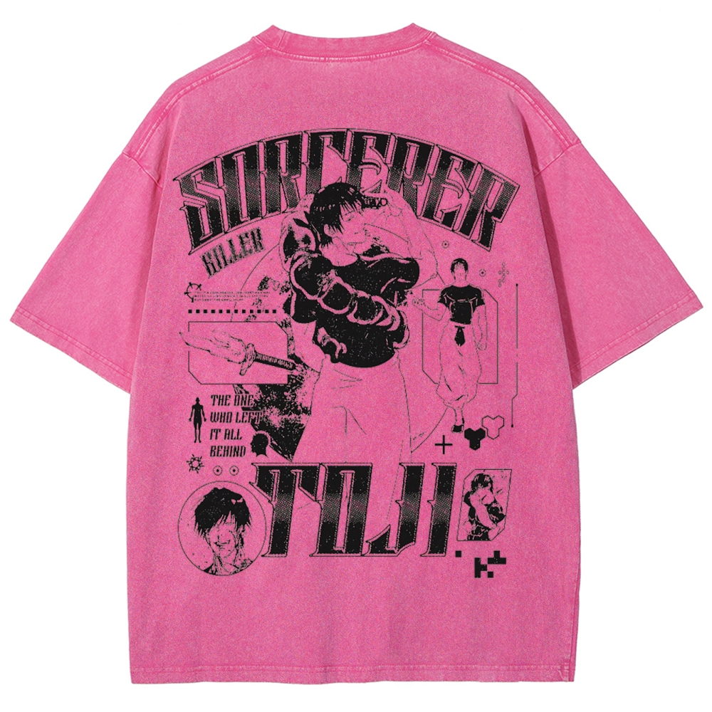 Demon Slayer: Kimetsu no Yaiba Unisex Fit Washed T-Shirt 2502003526