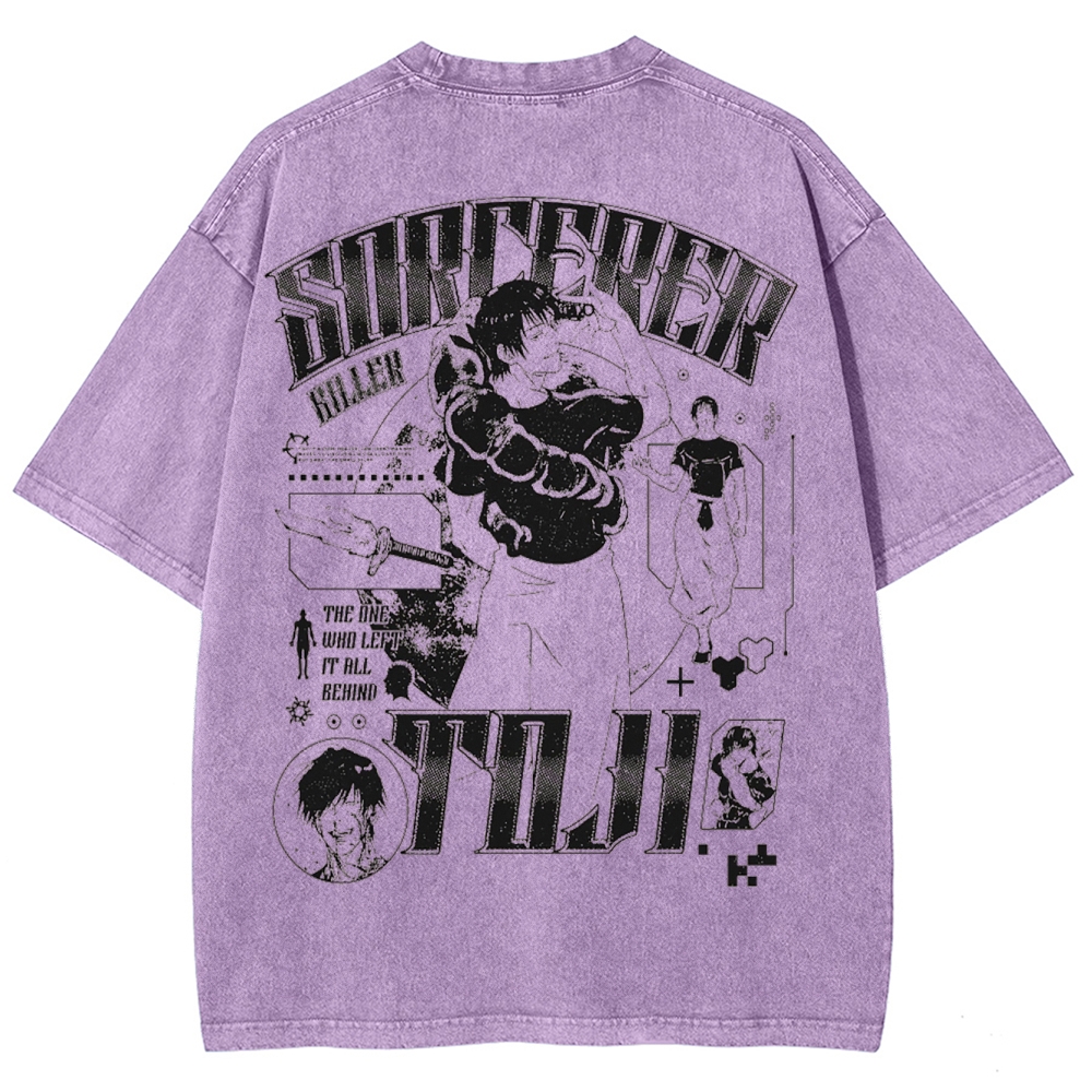 Demon Slayer: Kimetsu no Yaiba Unisex Fit Washed T-Shirt 2502003526