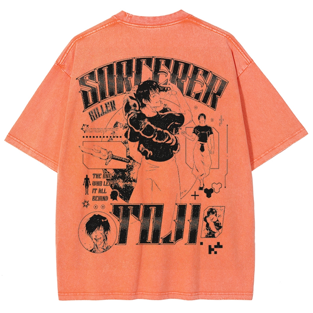 Demon Slayer: Kimetsu no Yaiba Unisex Fit Washed T-Shirt 2502003526