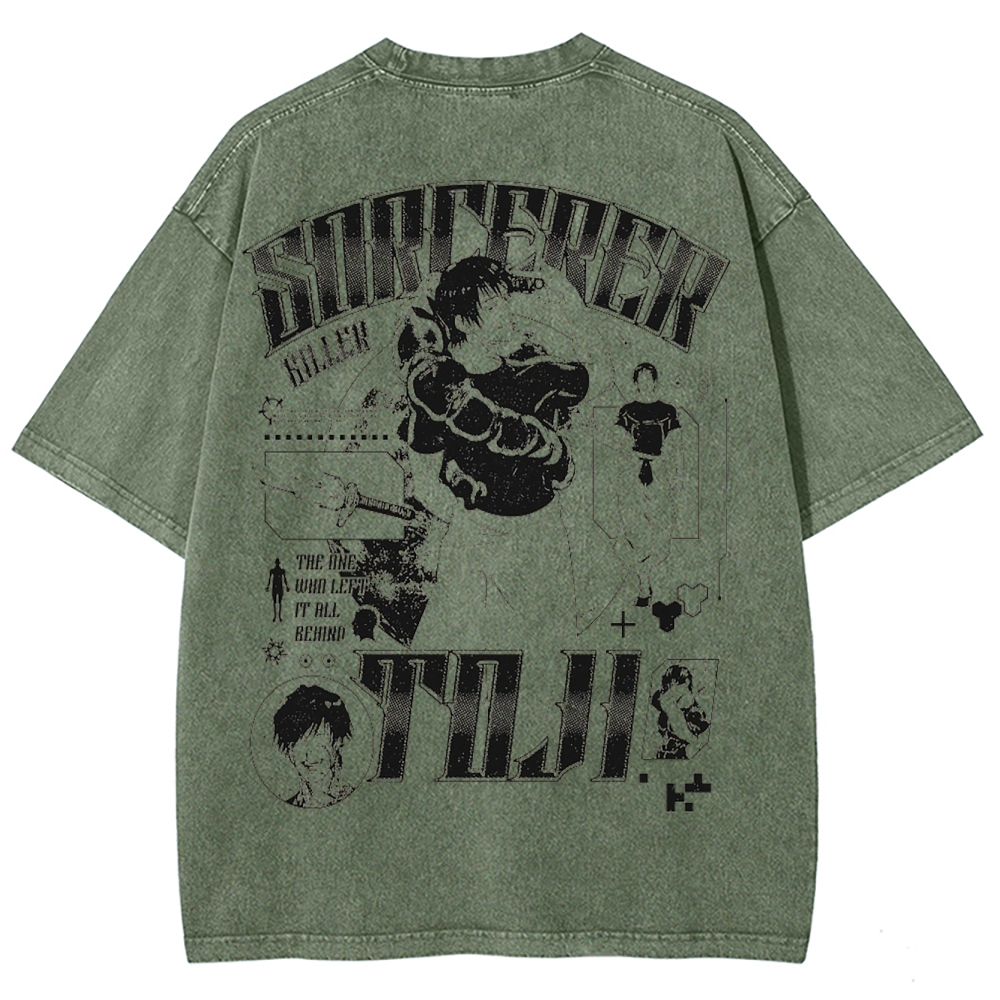 Demon Slayer: Kimetsu no Yaiba Unisex Fit Washed T-Shirt 2502003526