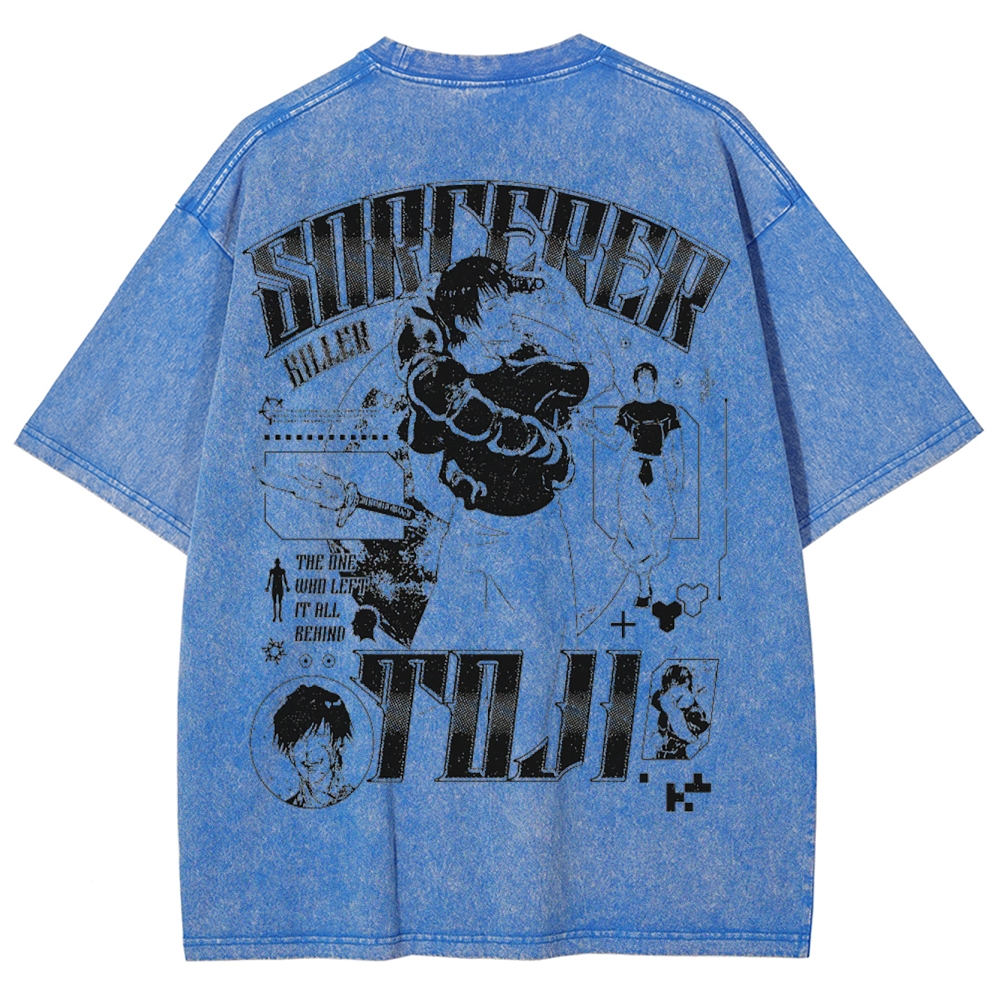 Demon Slayer: Kimetsu no Yaiba Unisex Fit Washed T-Shirt 2502003526