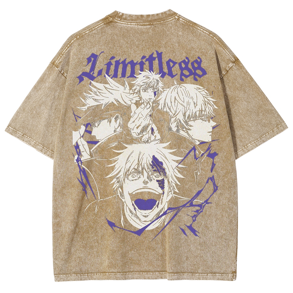 Jujutsu Gojo Unisex Fit Washed T-Shirt 2502003535