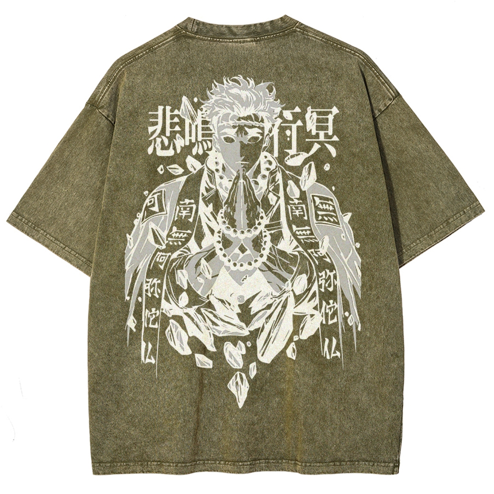 Demon Slayer Squad Unisex Fit Washed T-Shirt 2502003549