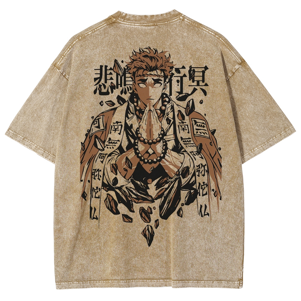 Demon Slayer Squad Unisex Fit Washed T-Shirt 2502003549