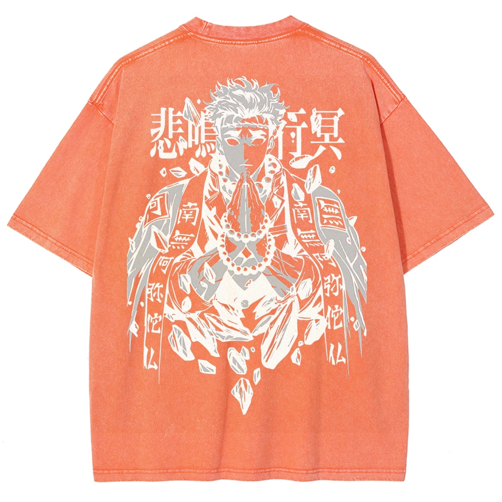 Demon Slayer Squad Unisex Fit Washed T-Shirt 2502003549