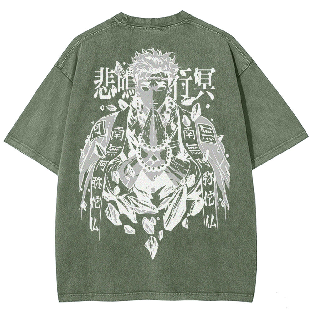 Demon Slayer Squad Unisex Fit Washed T-Shirt 2502003549