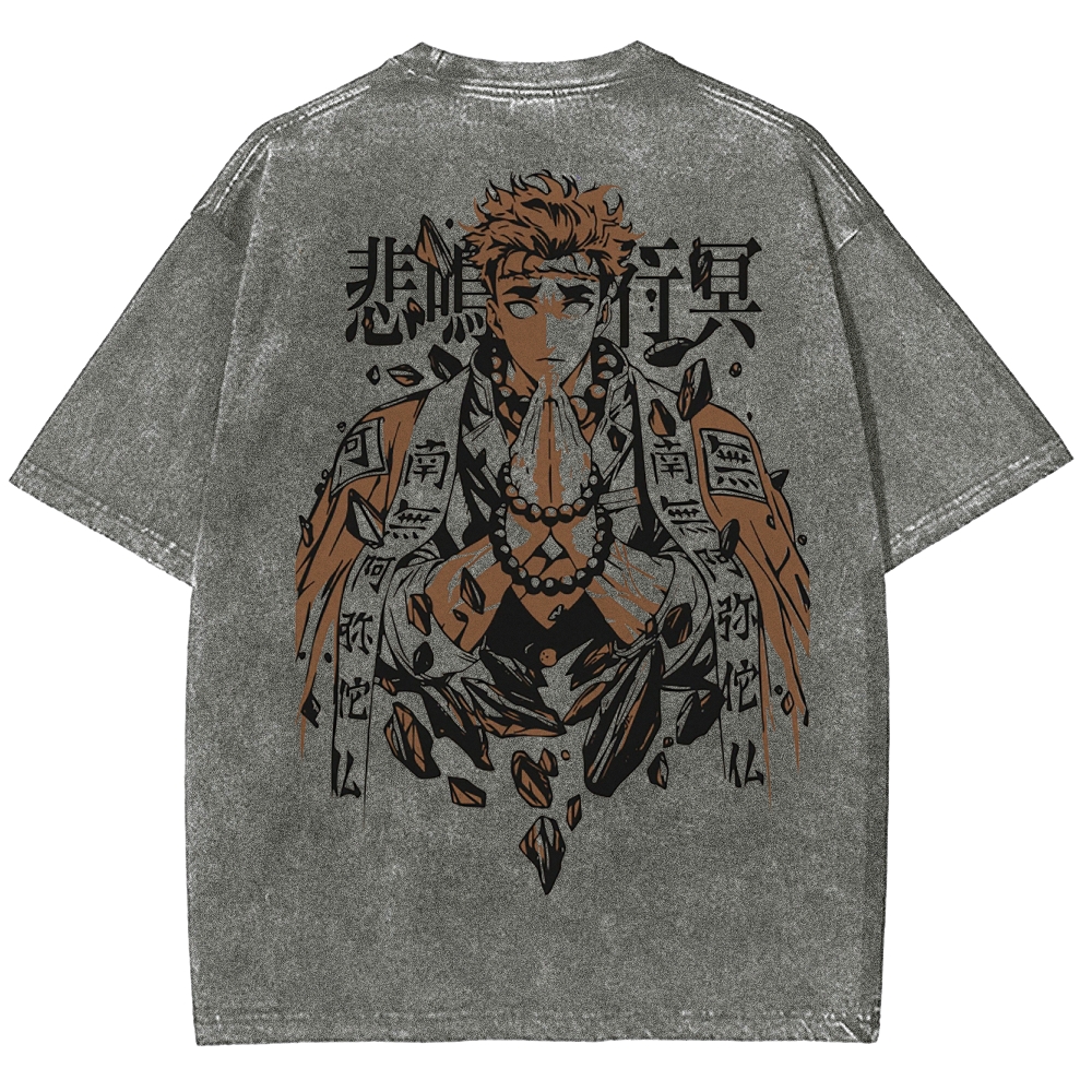 Demon Slayer Squad Unisex Fit Washed T-Shirt 2502003549