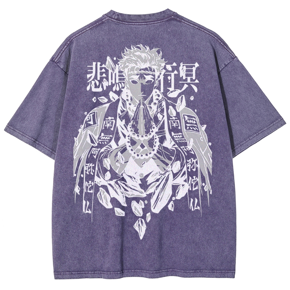 Demon Slayer Squad Unisex Fit Washed T-Shirt 2502003549