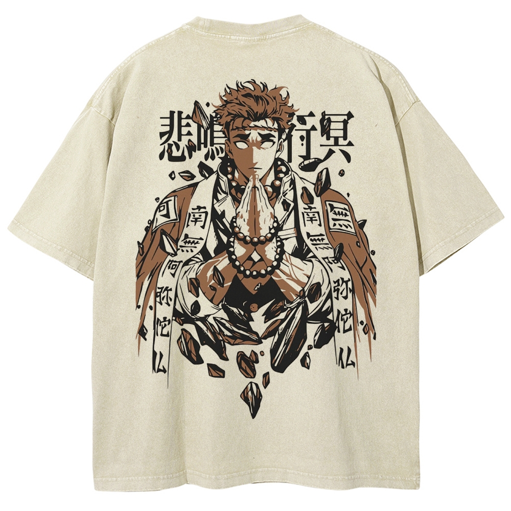 Demon Slayer Squad Unisex Fit Washed T-Shirt 2502003549