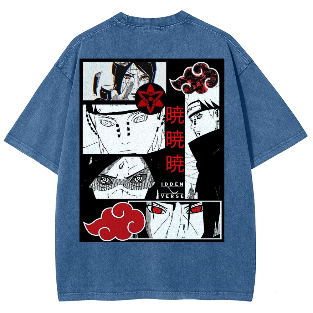  Naruto Unisex Fit Washed T-Shirt 2502003553