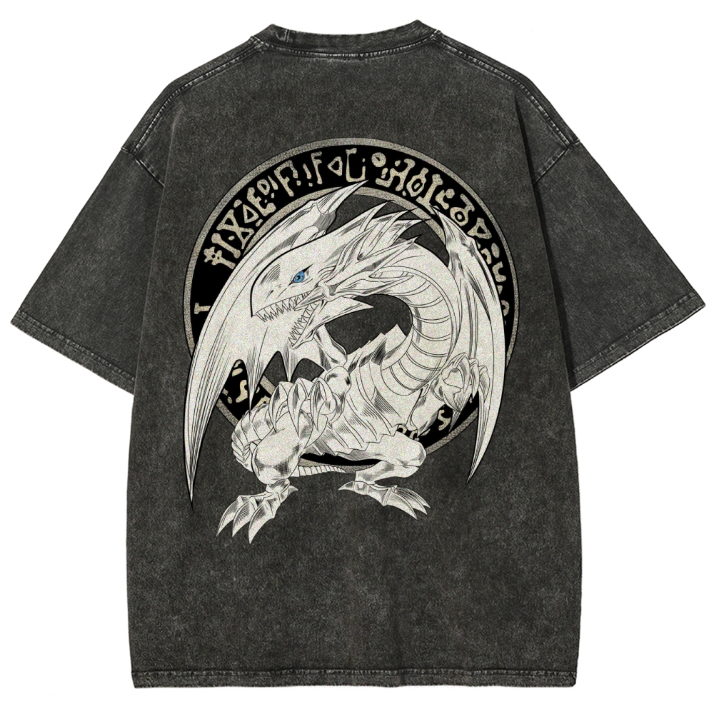 Yu-Gi-Oh! Blue Eyes White Dragon Washed T-Shirt