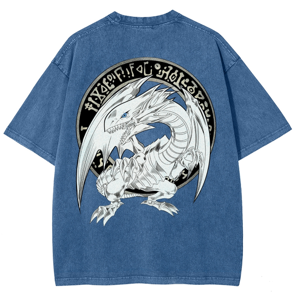 Yu-Gi-Oh! Blue Eyes White Dragon Washed T-Shirt