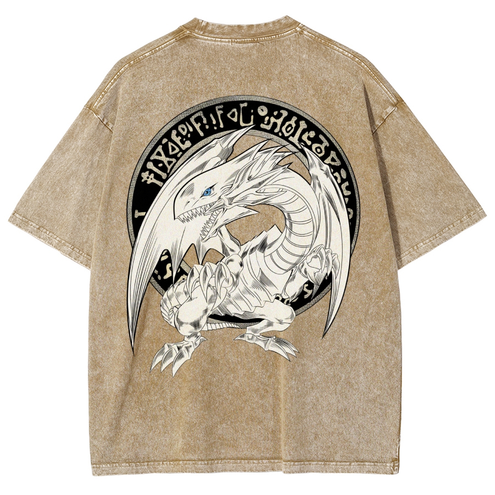 Yu-Gi-Oh! Blue Eyes White Dragon Washed T-Shirt