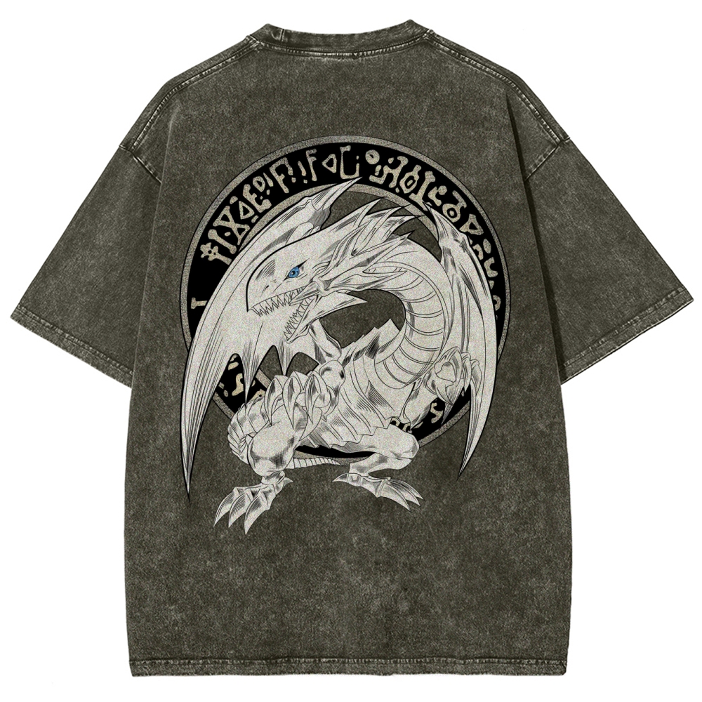 Yu-Gi-Oh! Blue Eyes White Dragon Washed T-Shirt