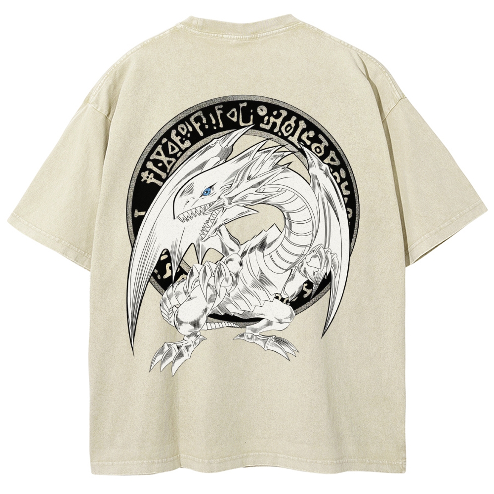 Yu-Gi-Oh! Blue Eyes White Dragon Washed T-Shirt