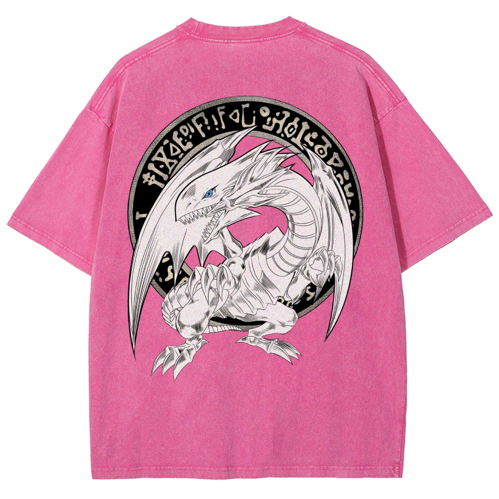 Yu-Gi-Oh! Blue Eyes White Dragon Washed T-Shirt