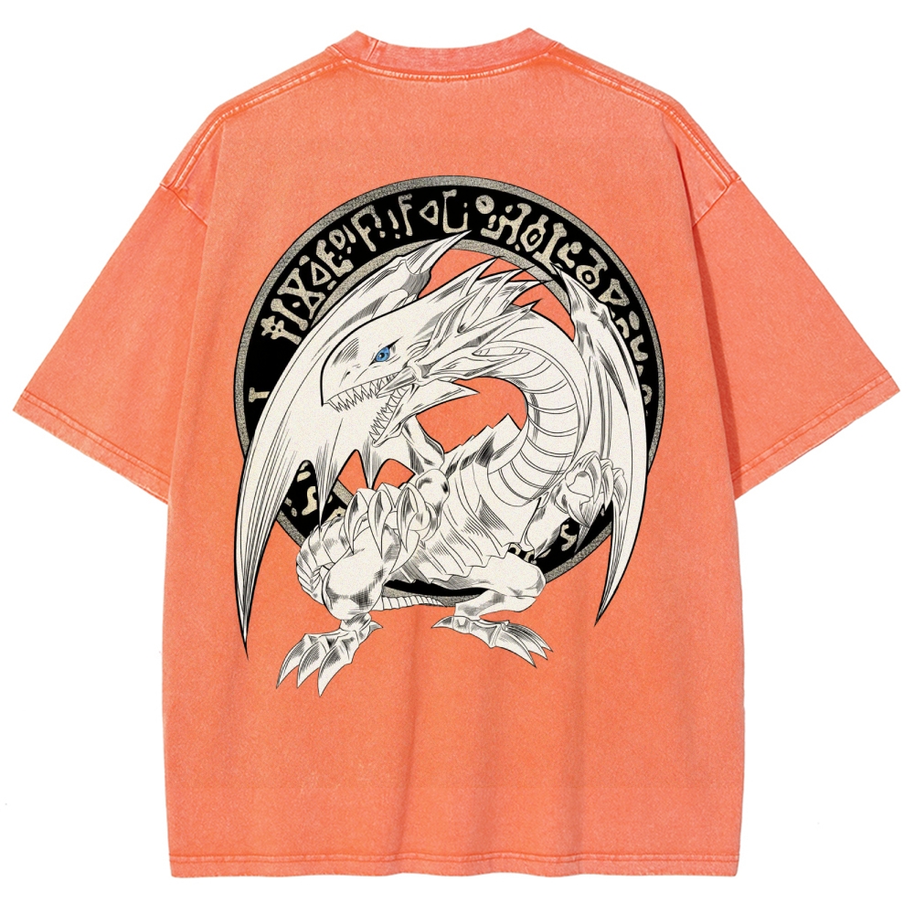 Yu-Gi-Oh! Blue Eyes White Dragon Washed T-Shirt