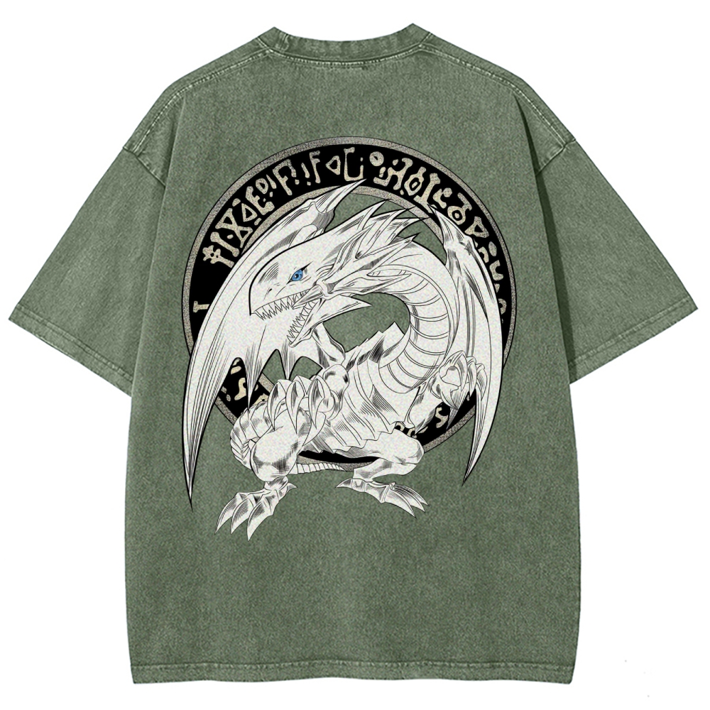 Yu-Gi-Oh! Blue Eyes White Dragon Washed T-Shirt