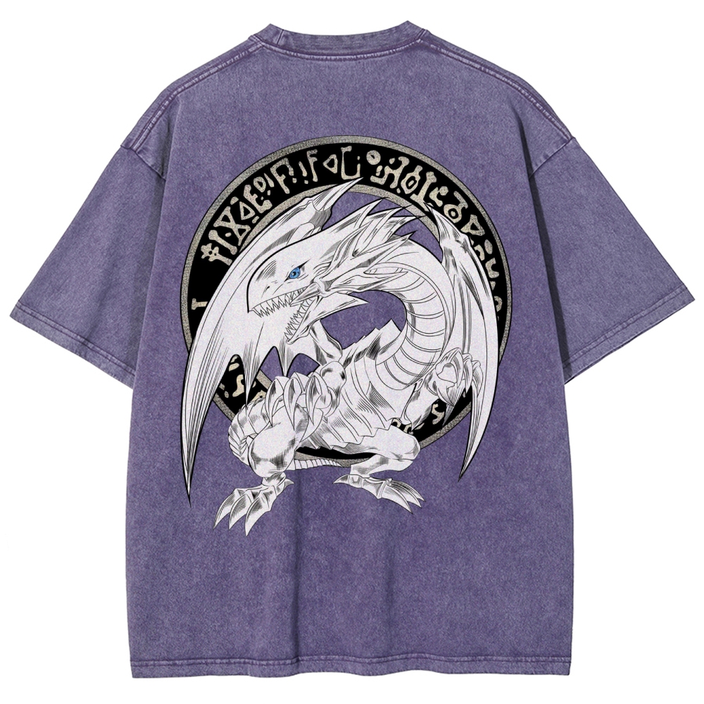 Yu-Gi-Oh! Blue Eyes White Dragon Washed T-Shirt