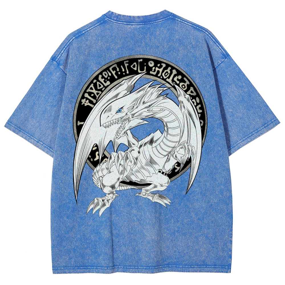 Yu-Gi-Oh! Blue Eyes White Dragon Washed T-Shirt
