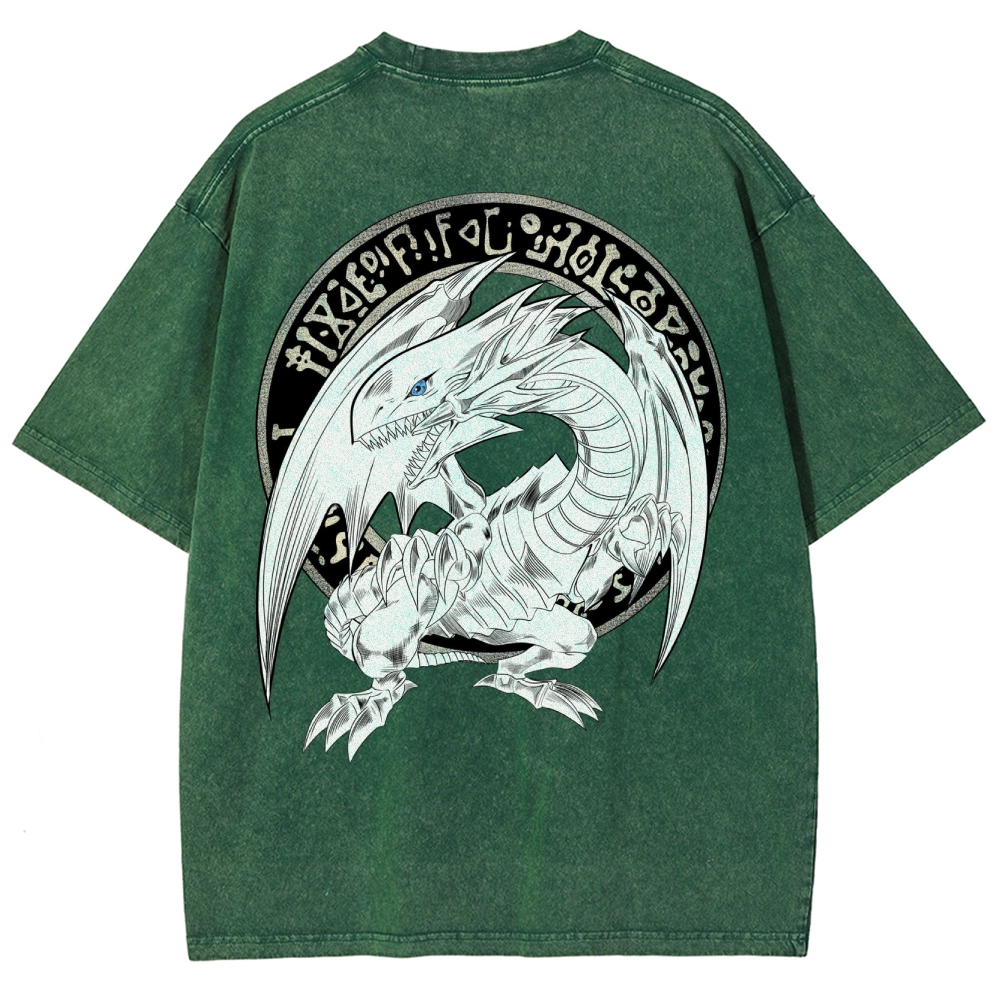 Yu-Gi-Oh! Blue Eyes White Dragon Washed T-Shirt