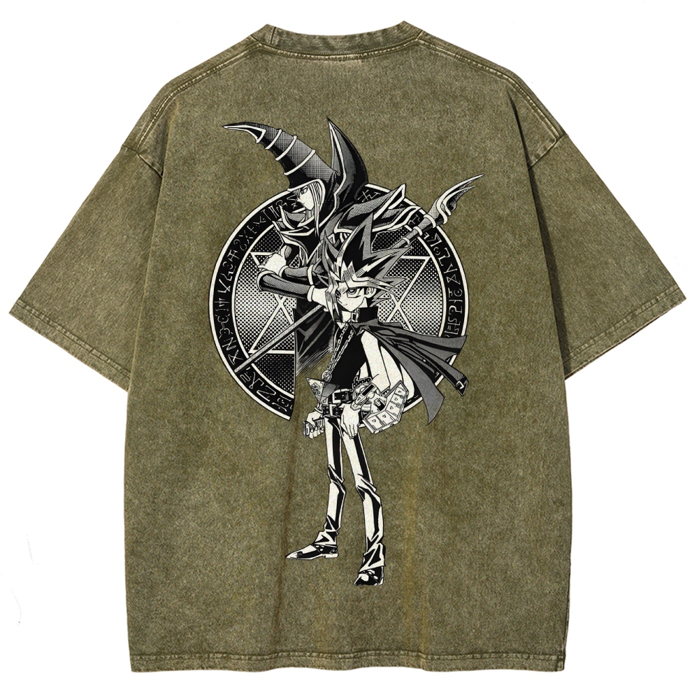 Yu-Gi-Oh! Dark Magician Unisex Fit Washed T-Shirt