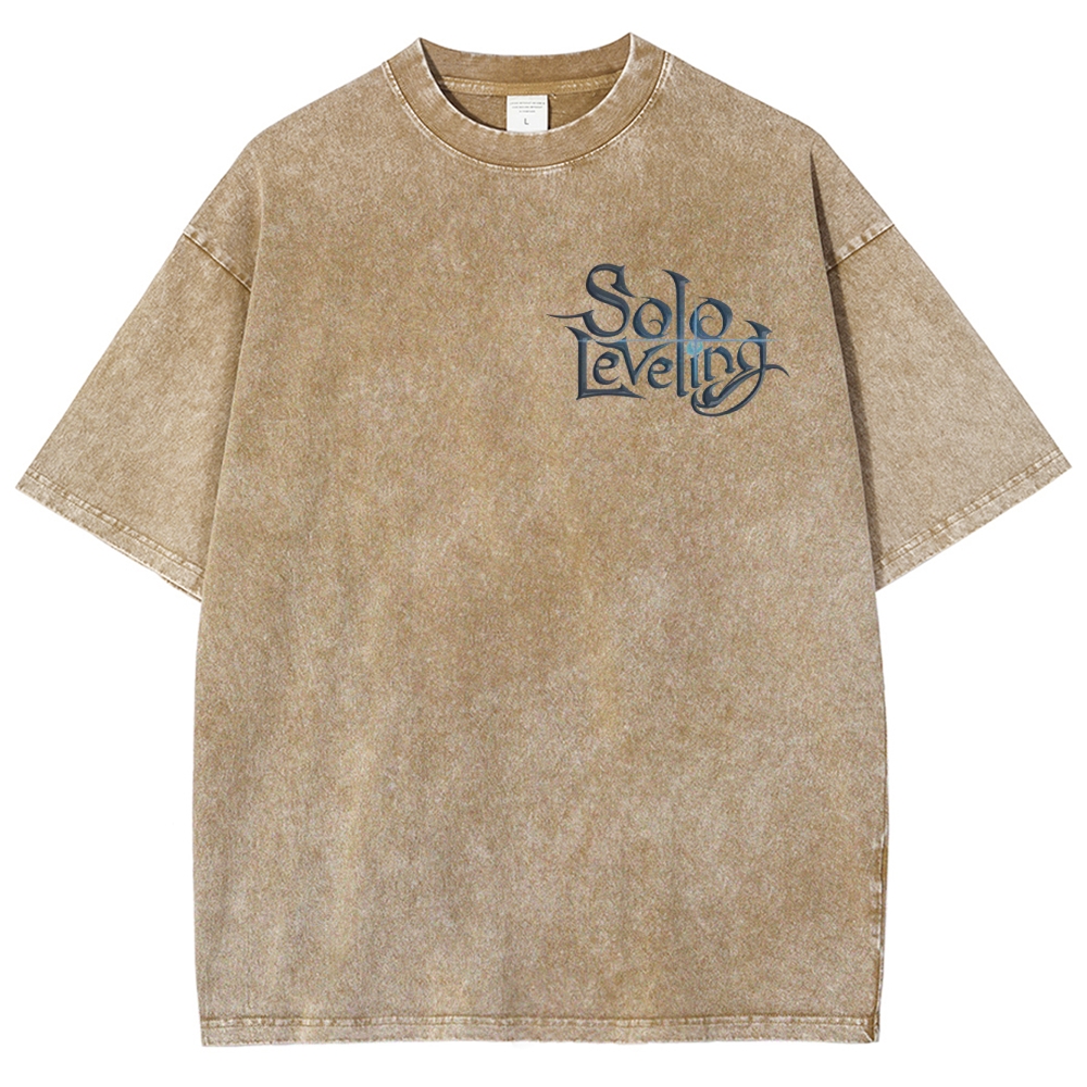 solo leveling Unisex Fit Washed T-Shirt 2502004266