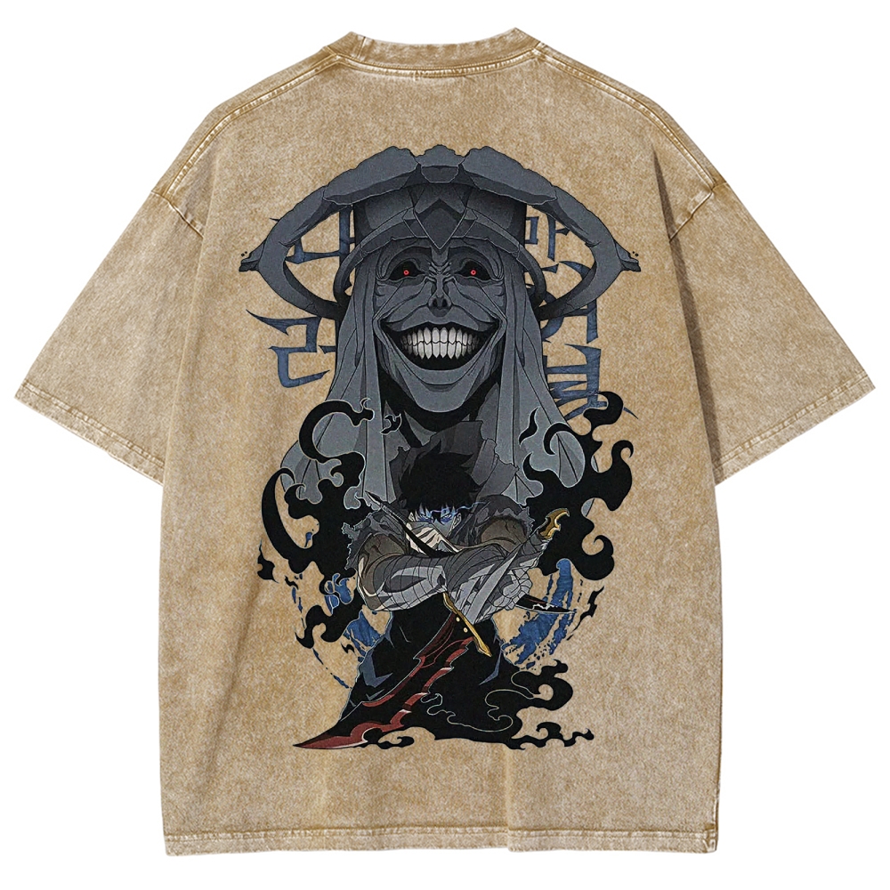 solo leveling Unisex Fit Washed T-Shirt 2502004266