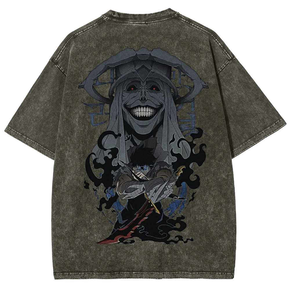 solo leveling Unisex Fit Washed T-Shirt 2502004266
