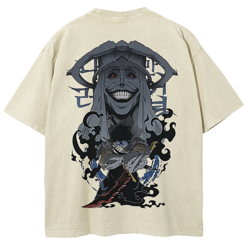 solo leveling Unisex Fit Washed T-Shirt 2502004266