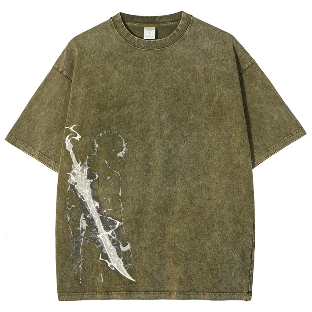 solo leveling Unisex Fit Washed T-Shirt 2502004280