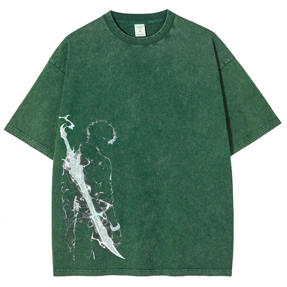 solo leveling Unisex Fit Washed T-Shirt 2502004280