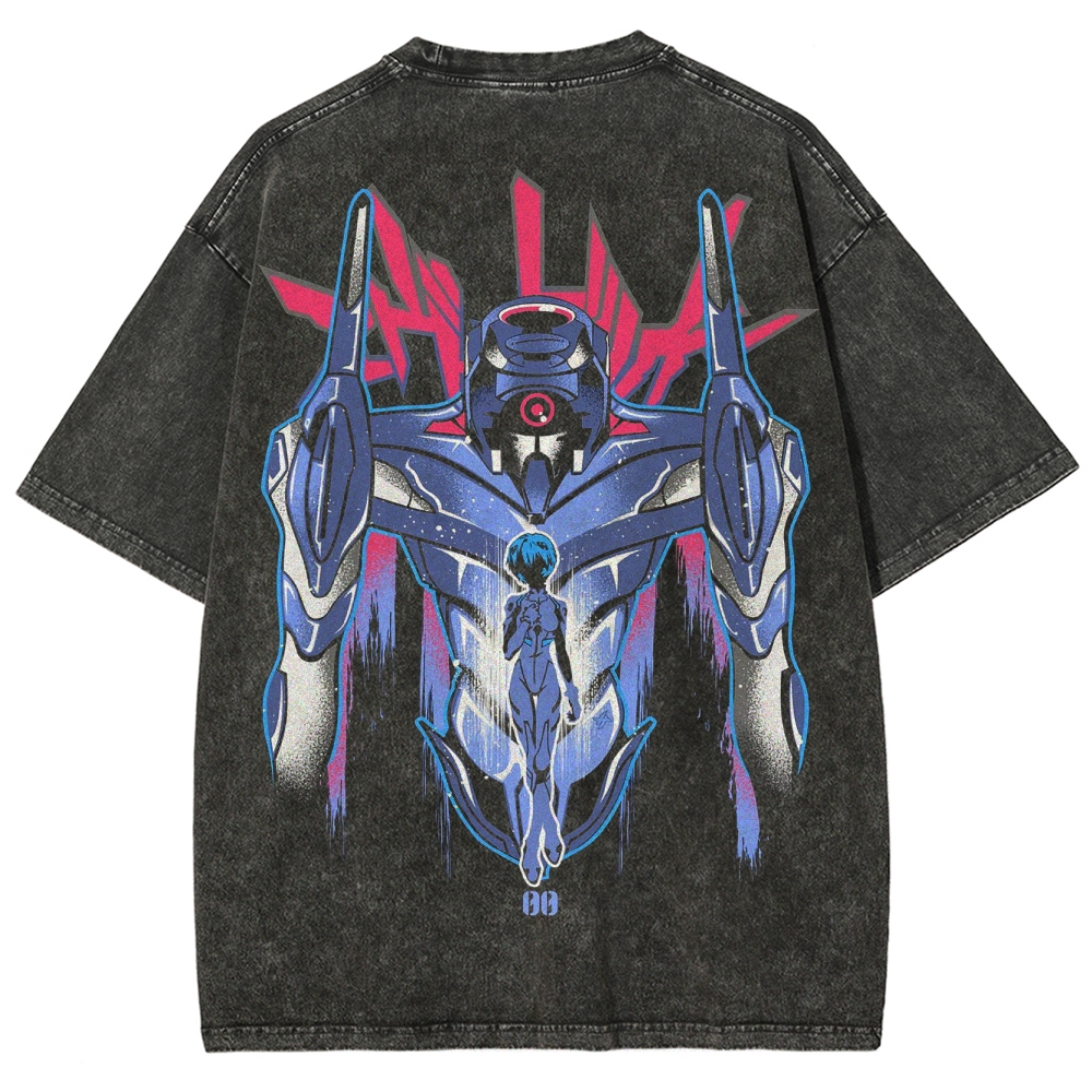 Neon Genesis Evangelion Unisex Fit Washed T-Shirt 2502005755