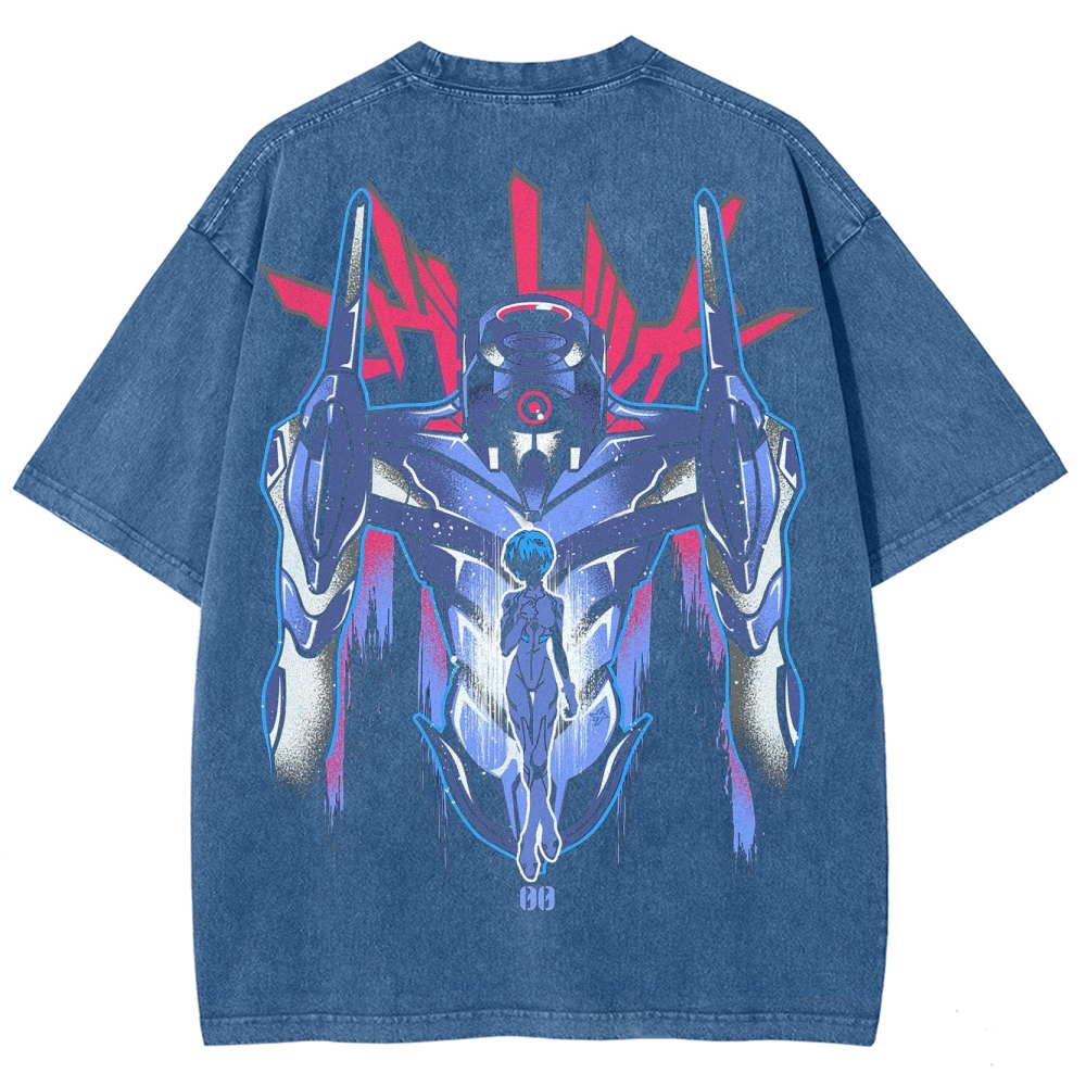 Neon Genesis Evangelion Unisex Fit Washed T-Shirt 2502005755