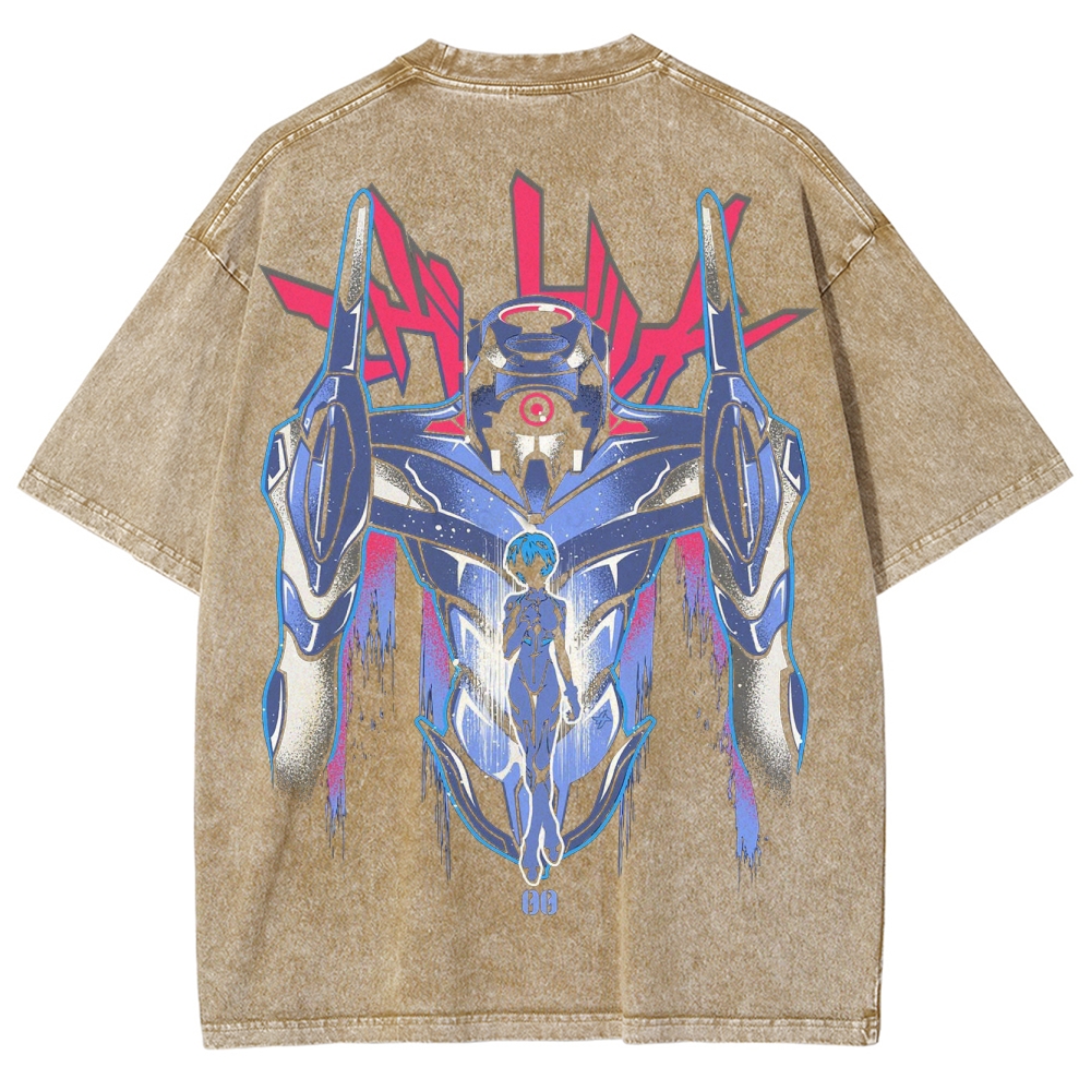 Neon Genesis Evangelion Unisex Fit Washed T-Shirt 2502005755