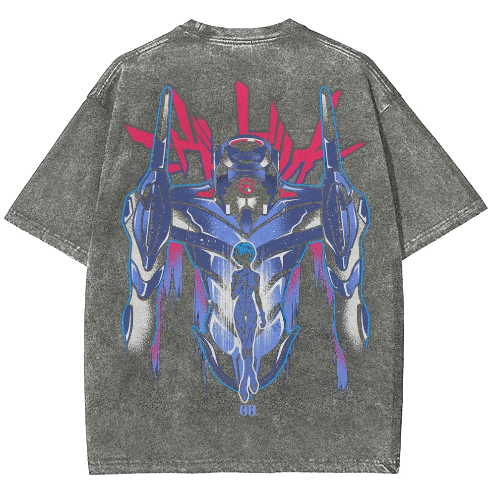 Neon Genesis Evangelion Unisex Fit Washed T-Shirt 2502005755