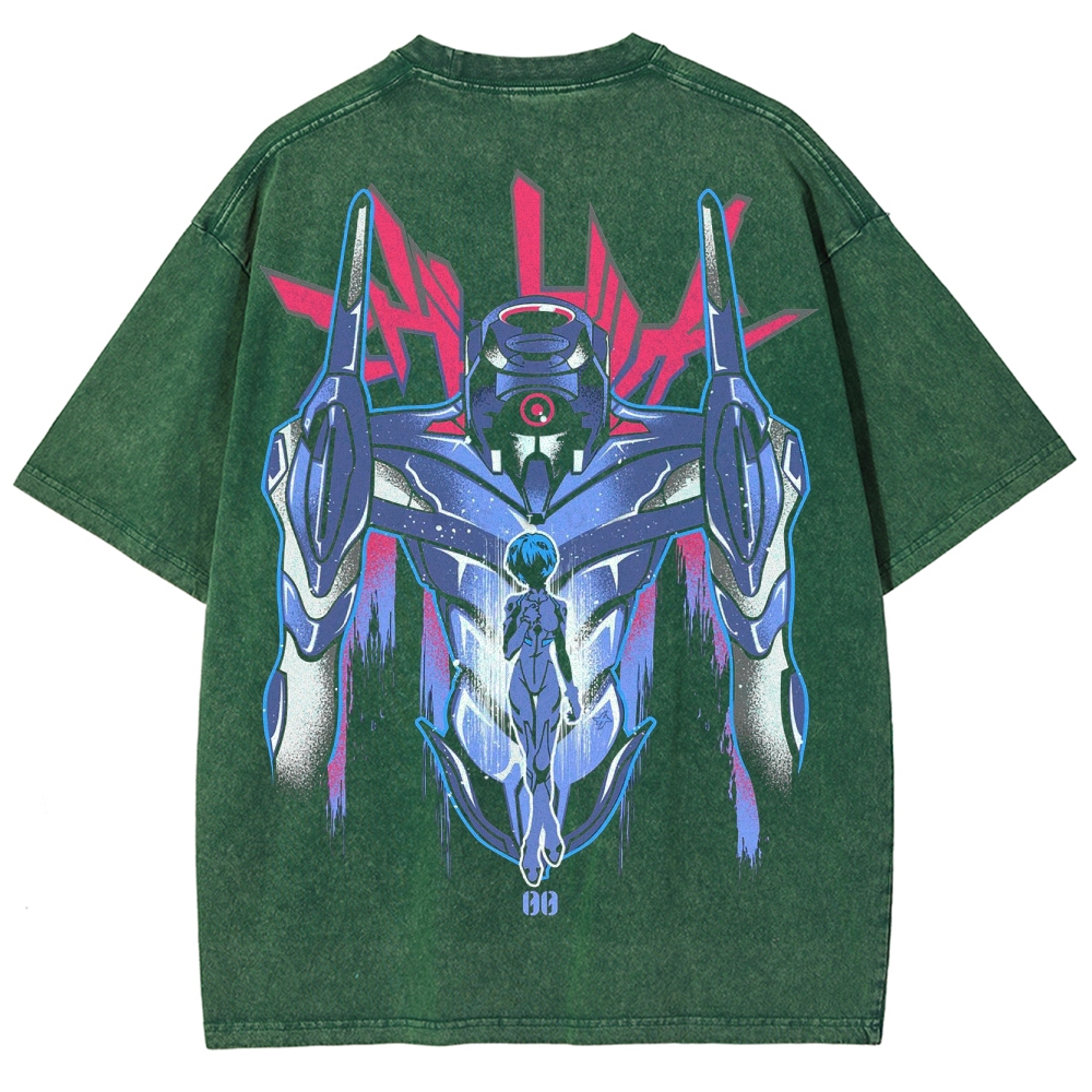 Neon Genesis Evangelion Unisex Fit Washed T-Shirt 2502005755