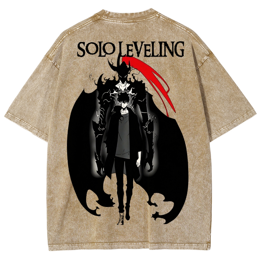 solo leveling Unisex Fit Washed T-Shirt 2502007458