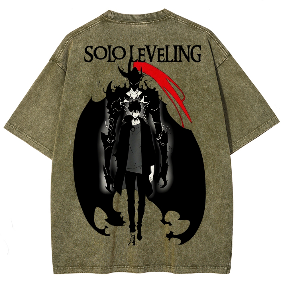 solo leveling Unisex Fit Washed T-Shirt 2502007458