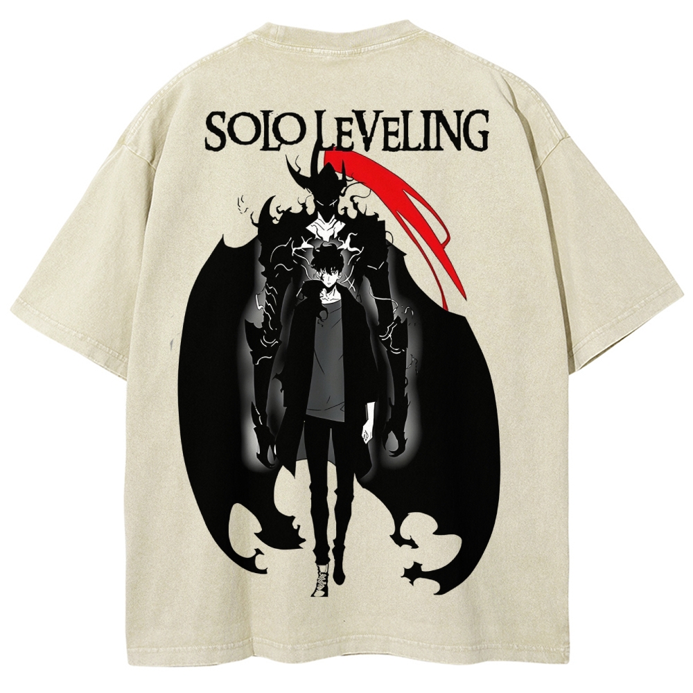 solo leveling Unisex Fit Washed T-Shirt 2502007458