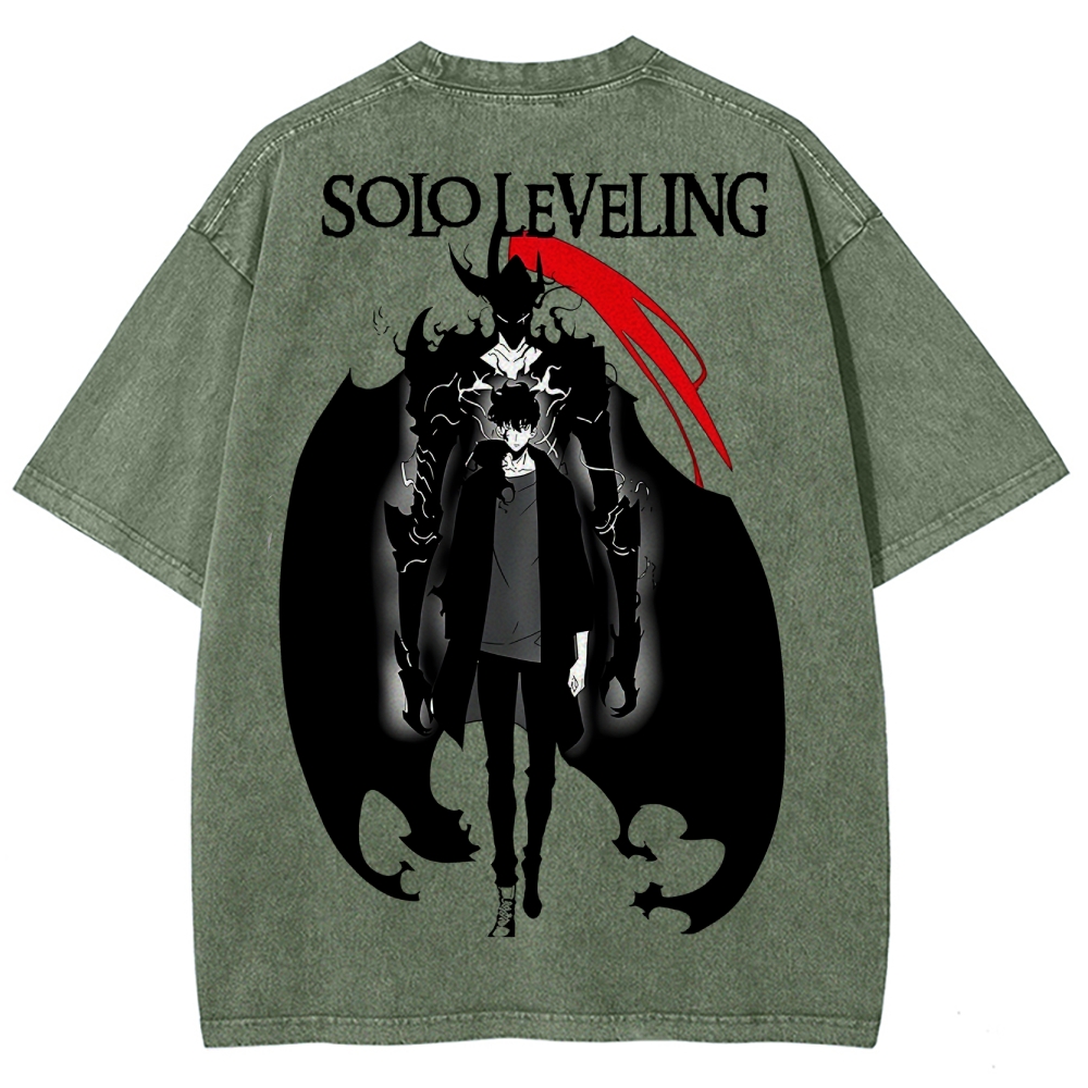 solo leveling Unisex Fit Washed T-Shirt 2502007458