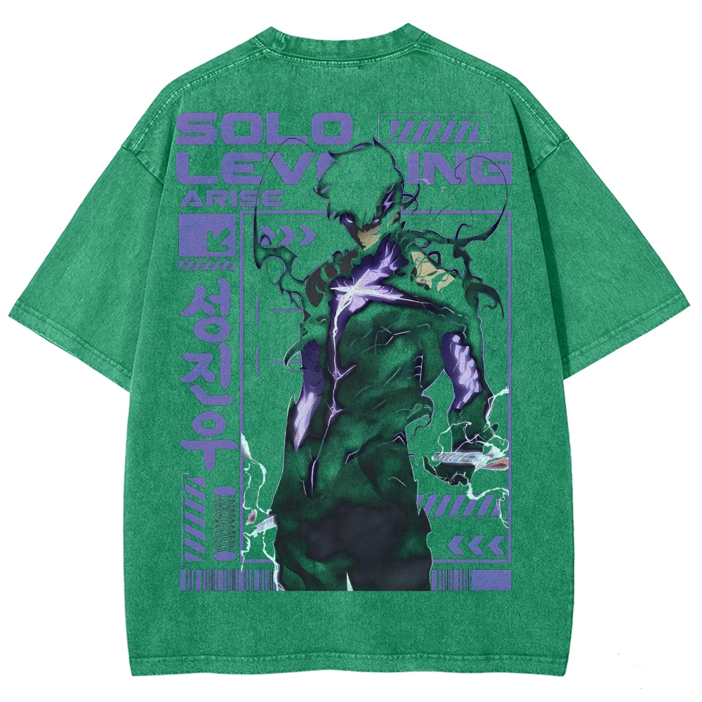 solo leveling Unisex Fit Washed T-Shirt 2502007460