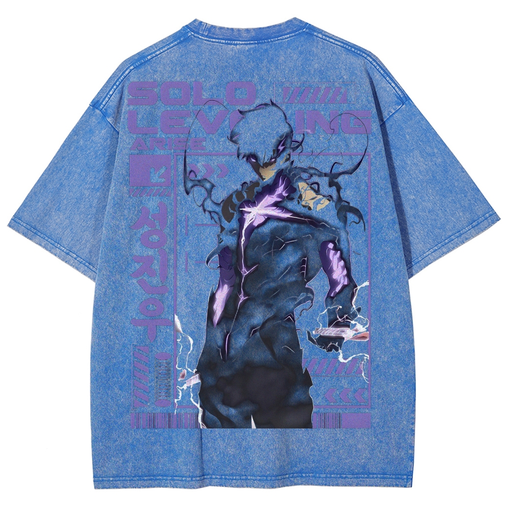 solo leveling Unisex Fit Washed T-Shirt 2502007460