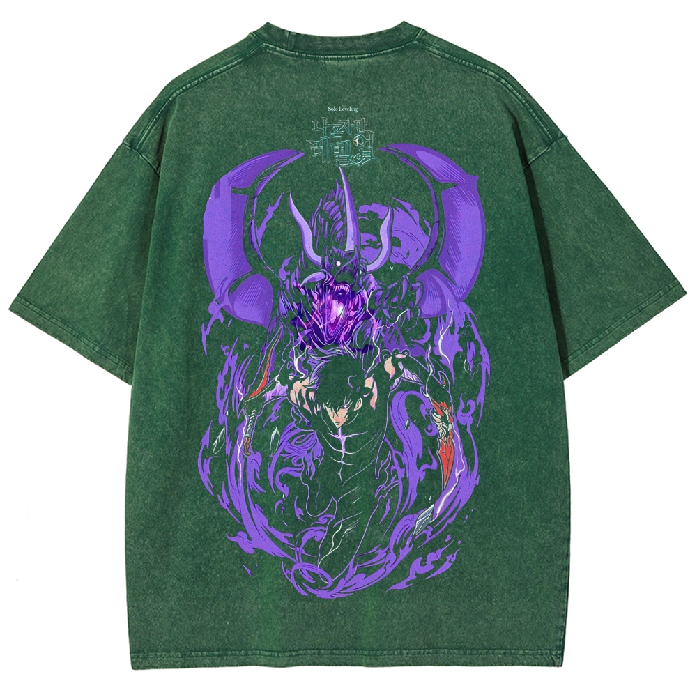 solo leveling Unisex Fit Washed T-Shirt 2502007467