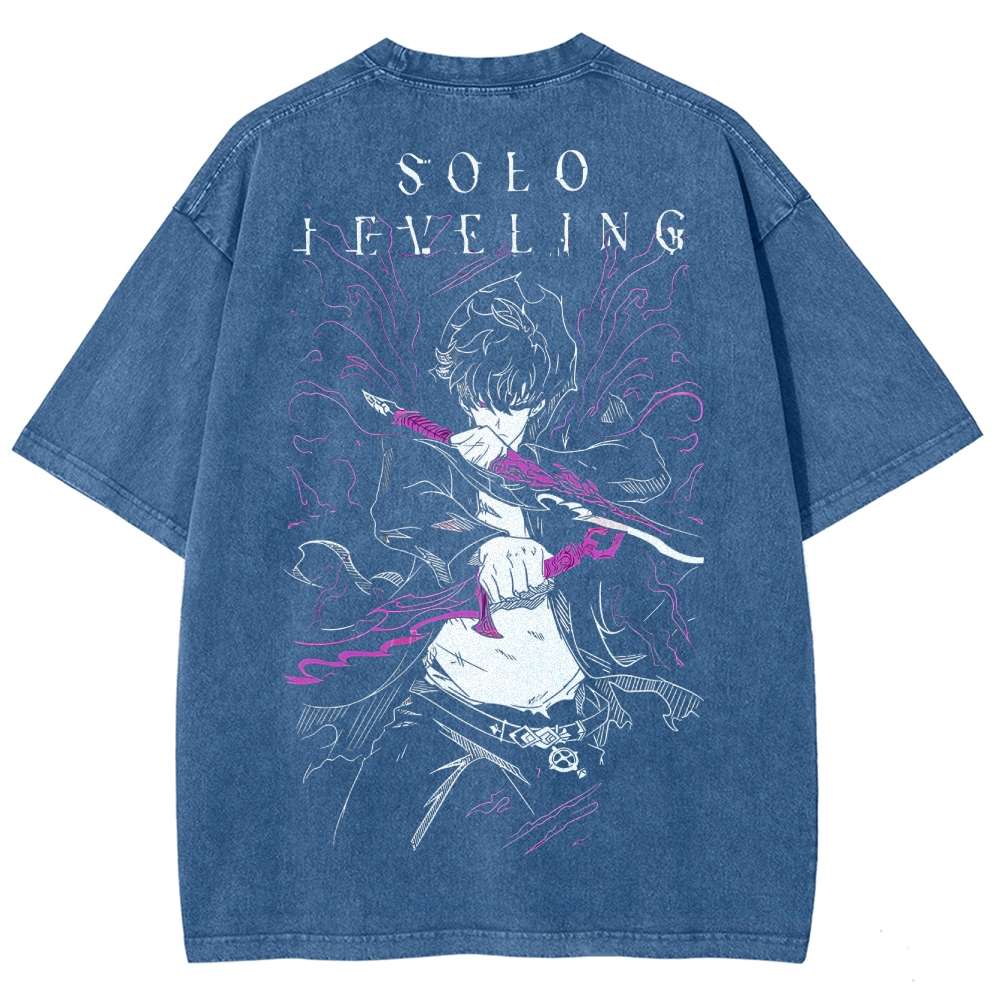 solo leveling Unisex Fit Washed T-Shirt 2502007475