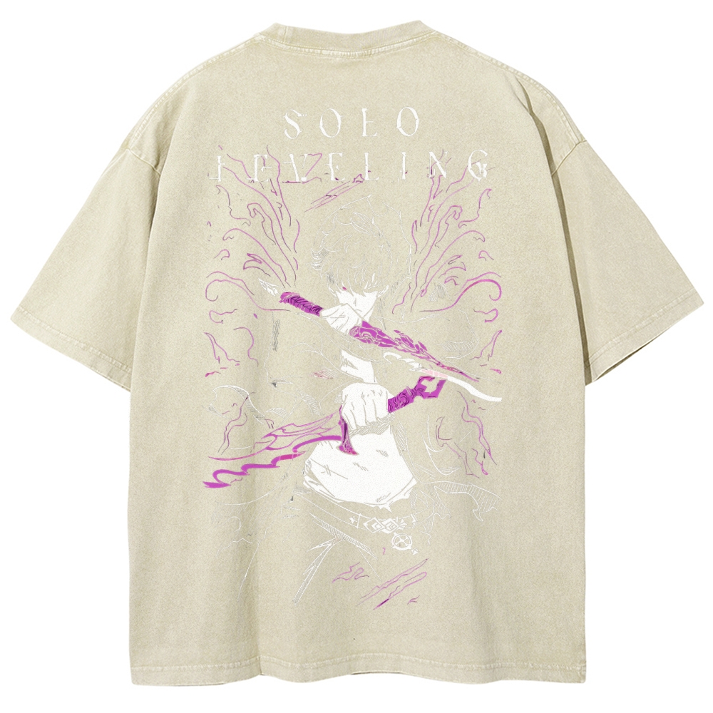 solo leveling Unisex Fit Washed T-Shirt 2502007475