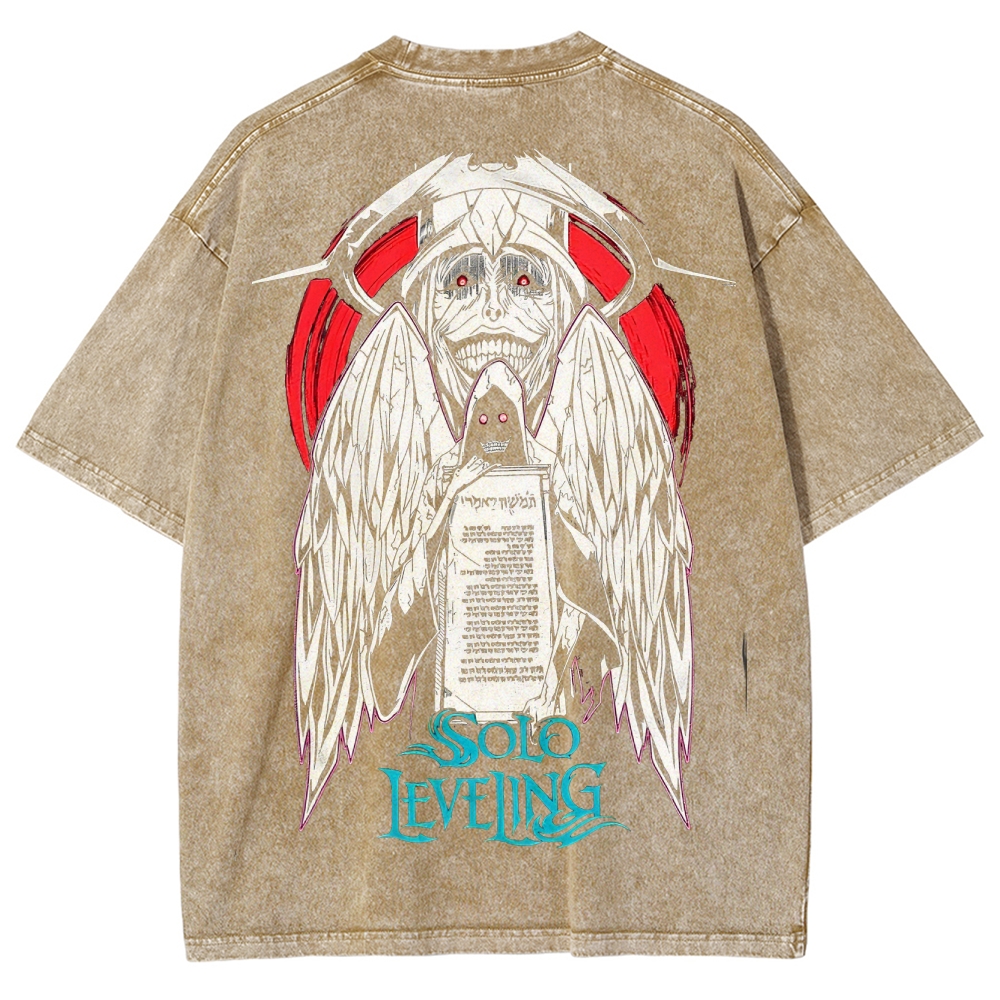 solo leveling Unisex Fit Washed T-Shirt 2502007479
