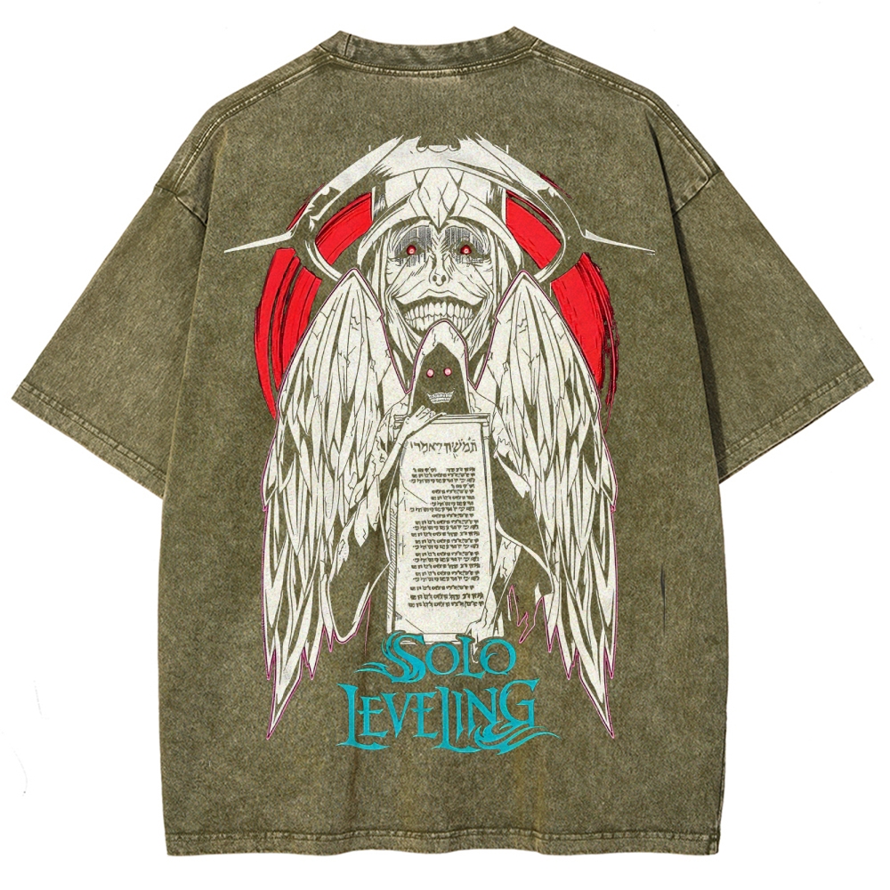 solo leveling Unisex Fit Washed T-Shirt 2502007479