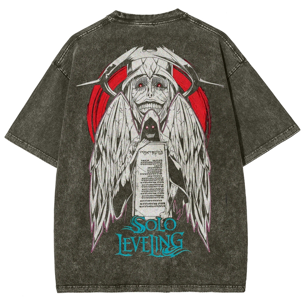 solo leveling Unisex Fit Washed T-Shirt 2502007479